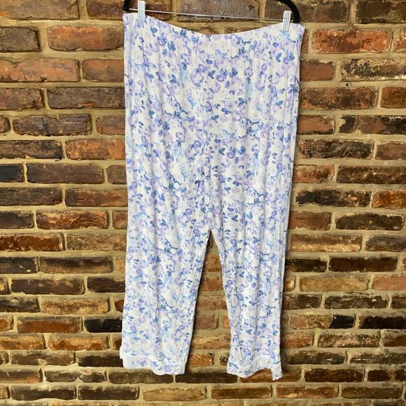 Victoria's Secret Blue Floral Stretch Modal Sleepwear Pajama Set Women's Size XL - Picture 5 of 10
